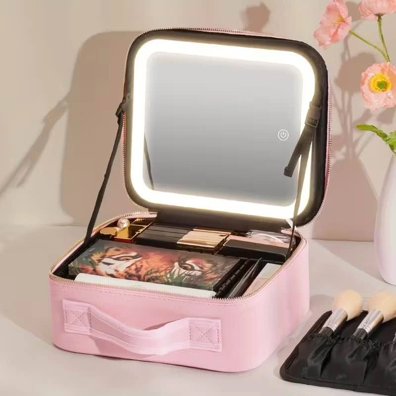 Travel Makeup Case with LED Mirror - photo 2
