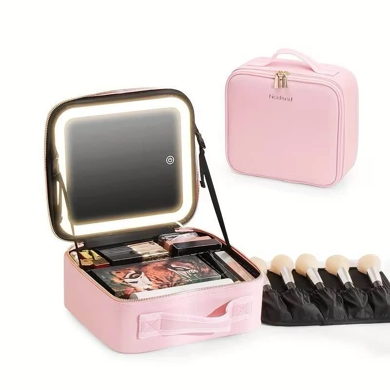 Travel Makeup Case with LED Mirror - photo 3