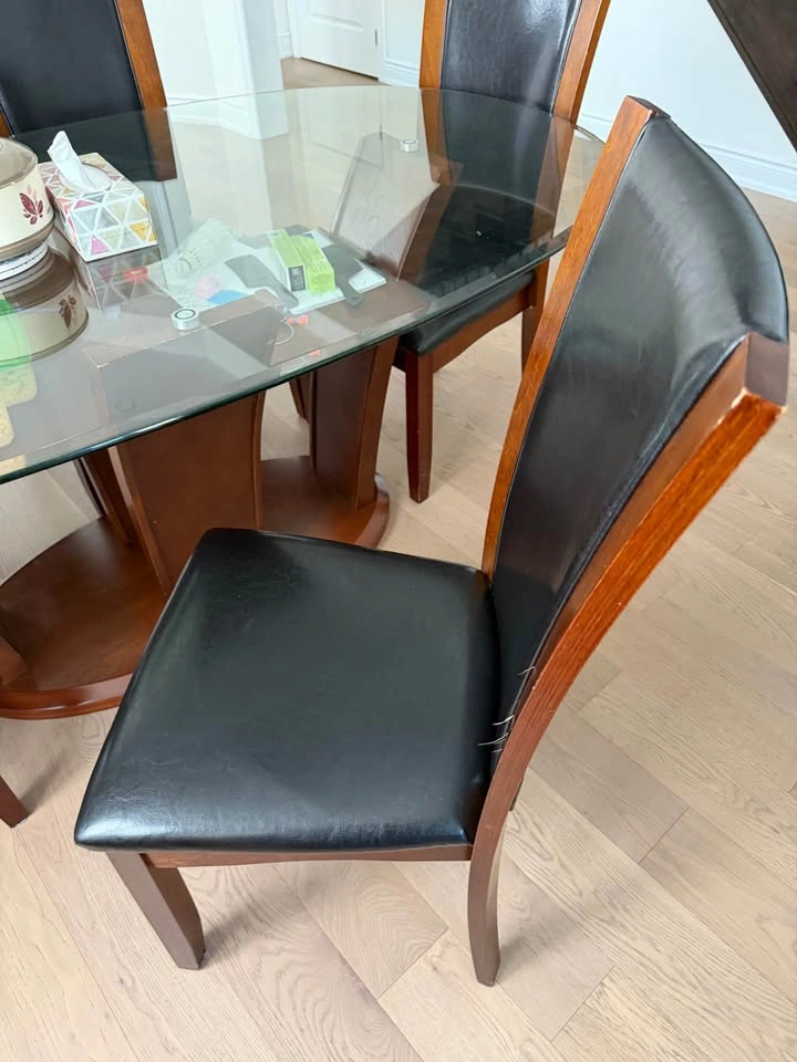 Oval glass dining table - photo 4