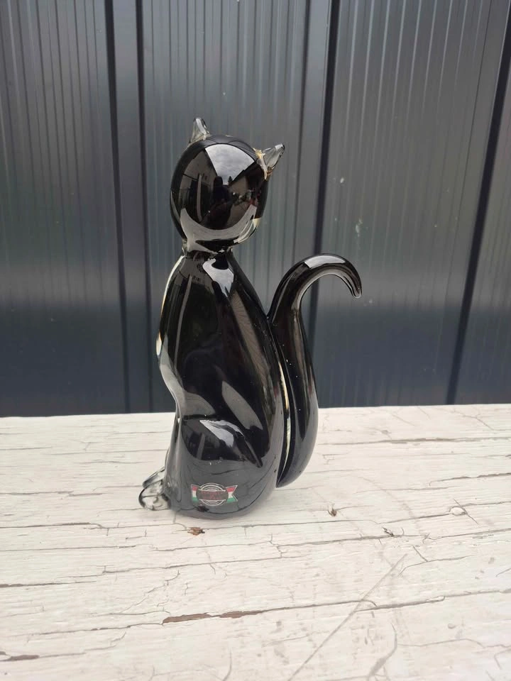 Murano Glass Black Cat Figurine - photo 2