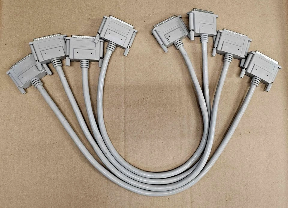 Lot of 4 Industrial 50-Pin D-Sub Cables (DD50 / HD50)