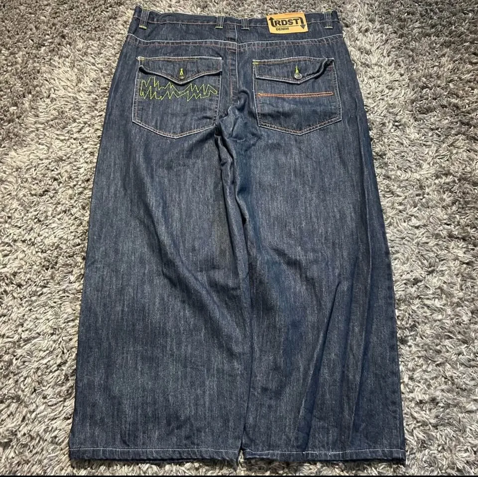 Roadster vintage baggy indigo denim jeans men image indicator(2)