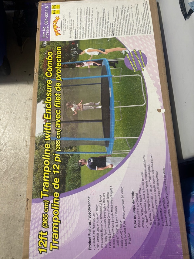 12 ft Trampoline with Enclosure Combo