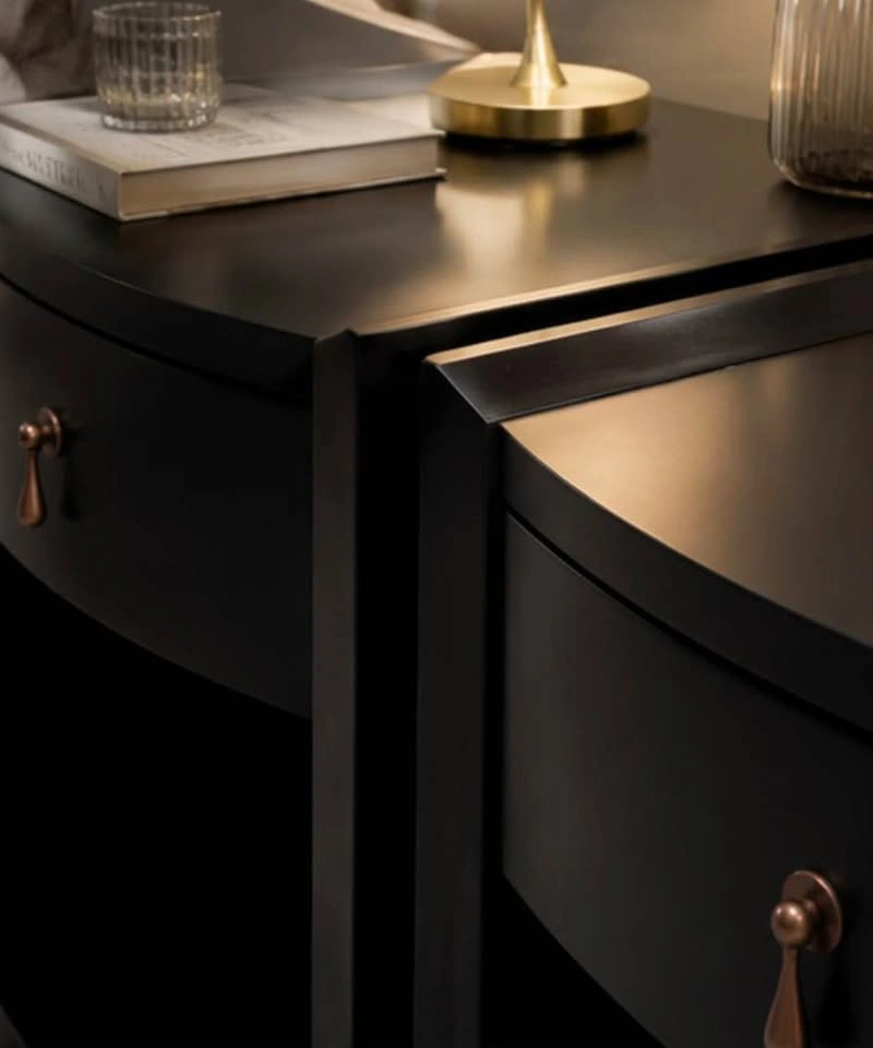 Pair of SolidOak Refinished Black Nightstands/ End table - photo 3