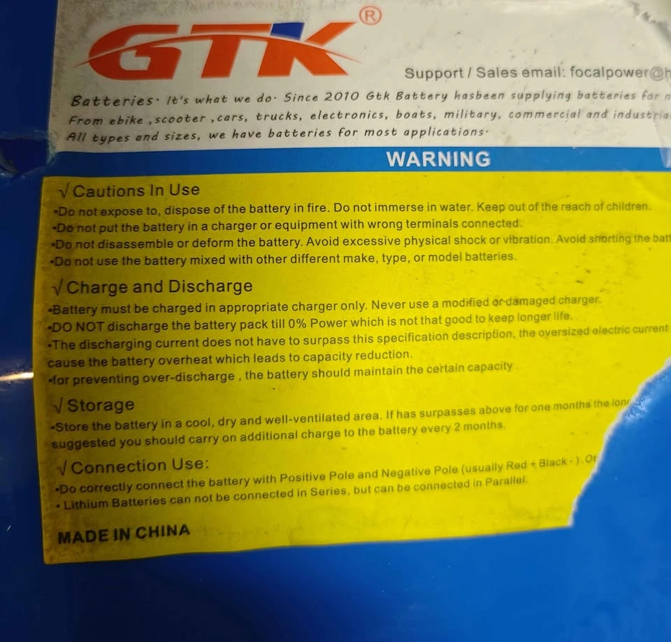 72V 40ah GTK lithium ion stealth bomber battery - photo 3