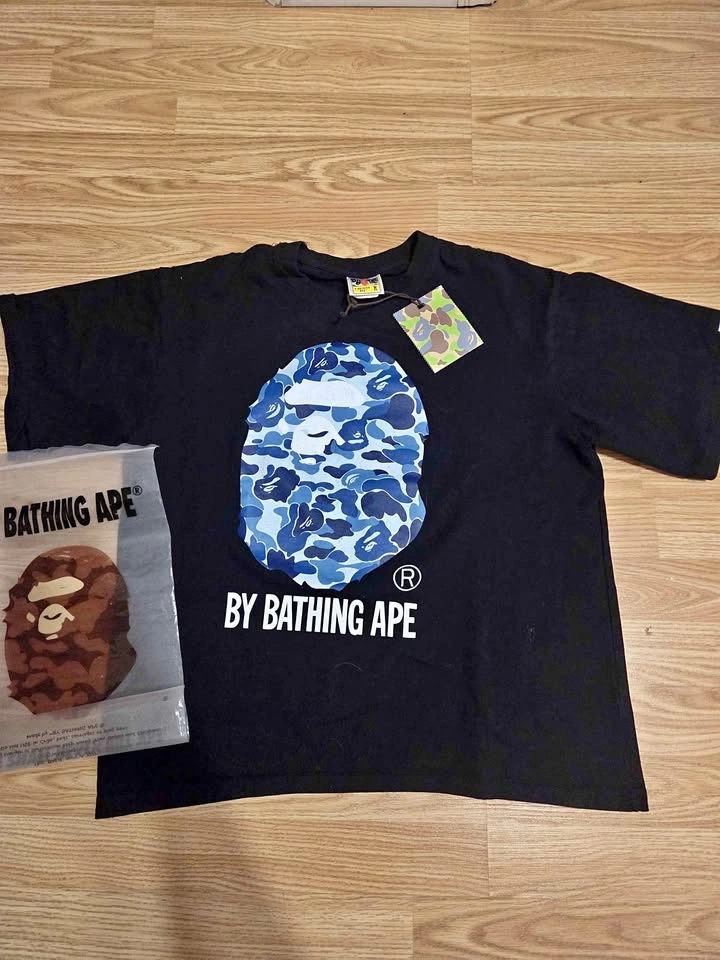 Blue Camo Big Ape Head T-Shirt