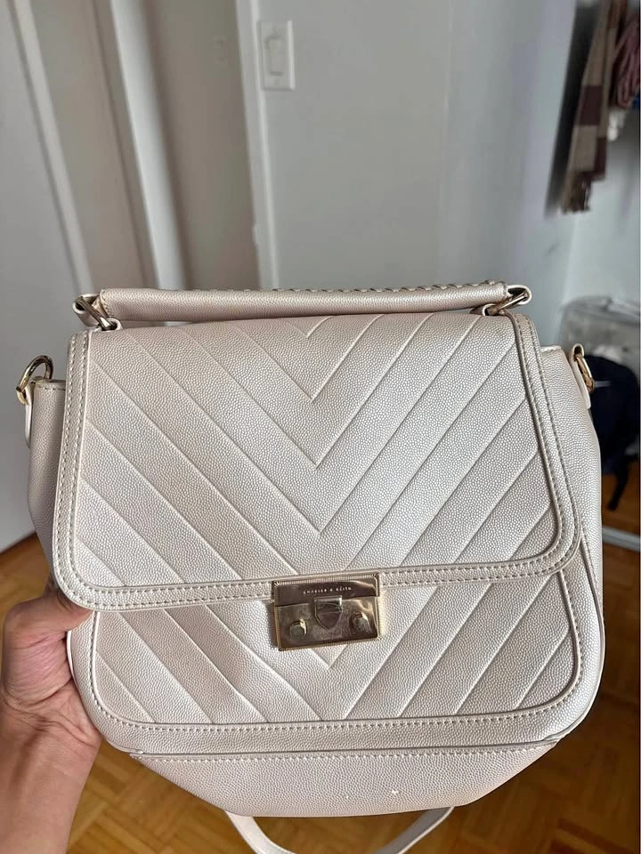 Charles & Keith Quilted Crossbody Bag