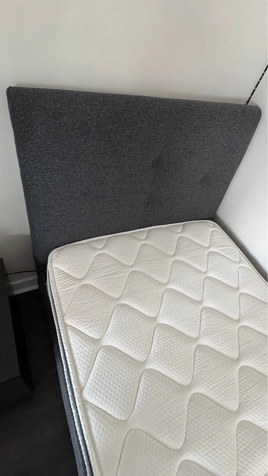 Twin Bed Frame + Mattress – Good Condition - photo 4