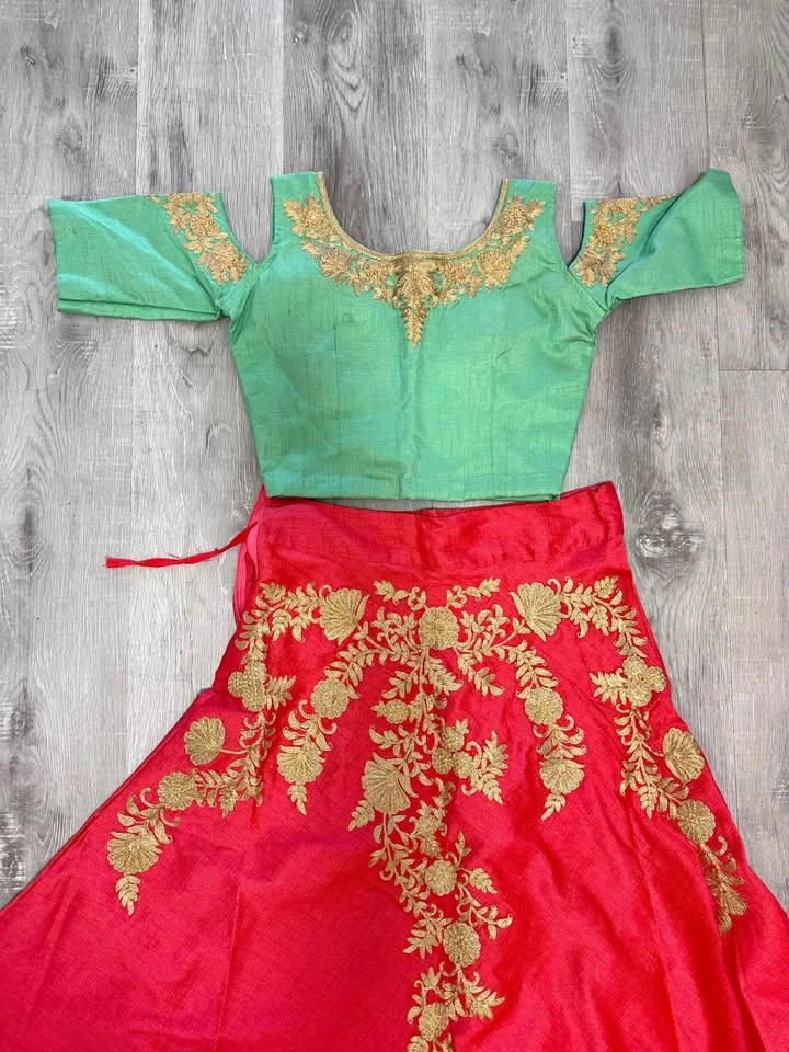 Indian lehenga and blouse with dupatta