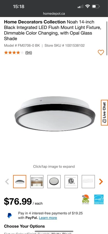 Flush mount LED light fixture - photo 2