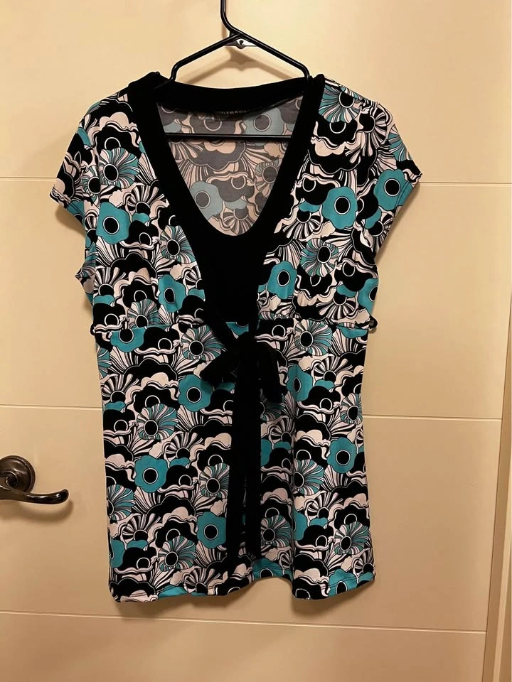 Women’s Floral Tie-Waist Tunic Top Size Xl - photo 2