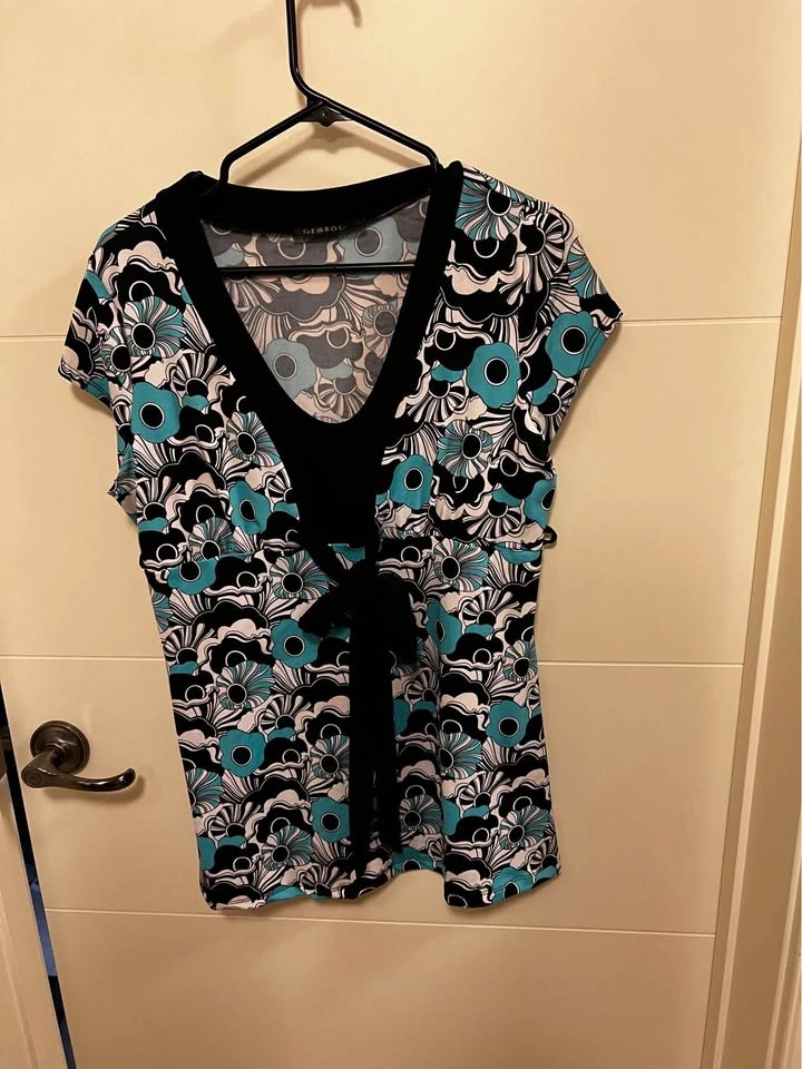 Women’s Floral Tie-Waist Tunic Top Size Xl - photo 3