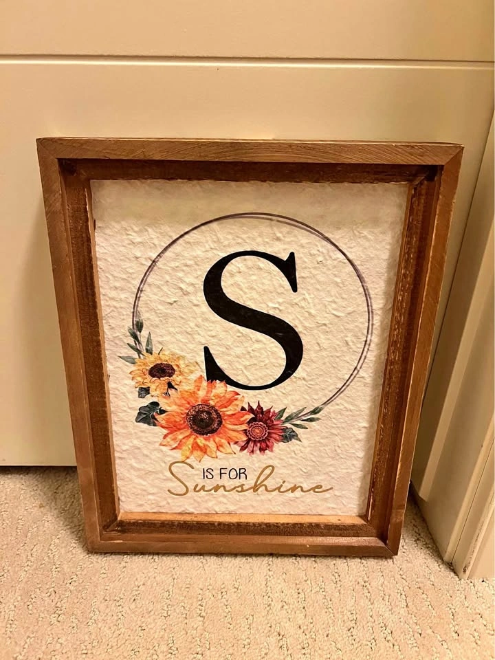 Ashland Sunflower Market Monogram S Wall Décor