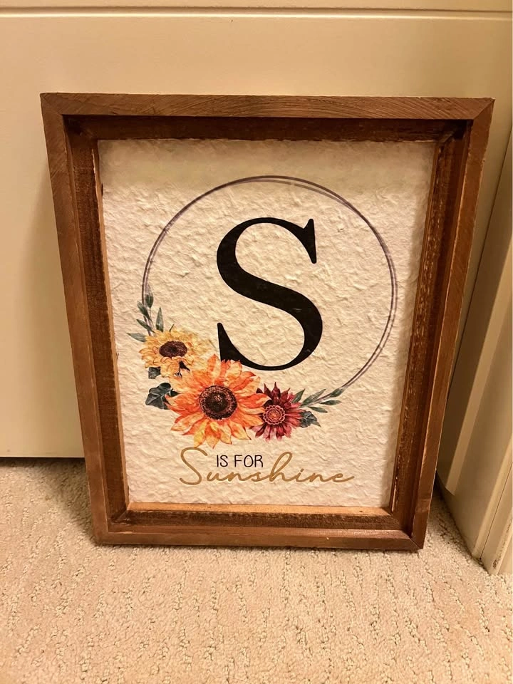 Ashland Sunflower Market Monogram S Wall Décor - photo 2