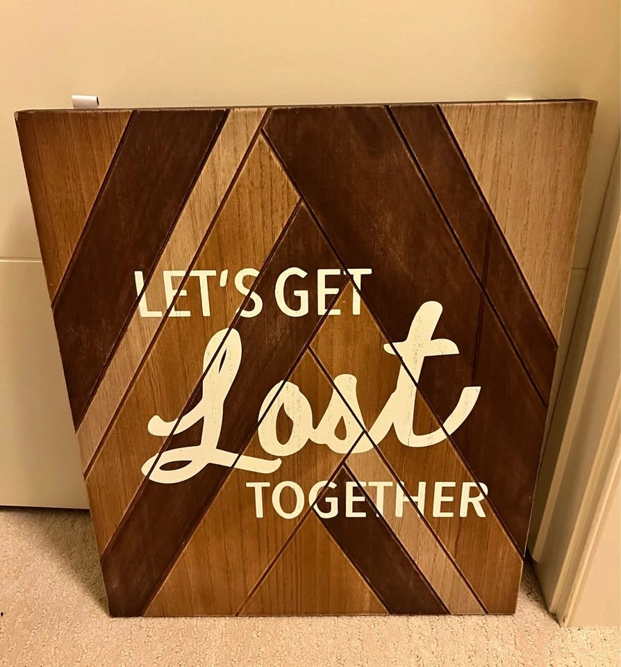Wooden 'Let's Get Lost Together' Wall Art - photo 2