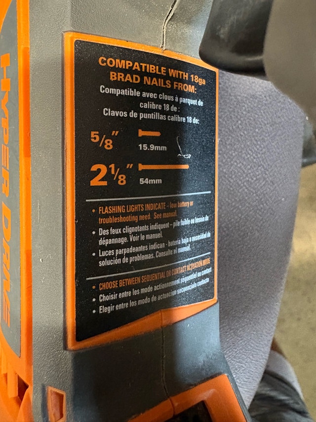 Ridgid 18V Brushless Brad Nailer - photo 2