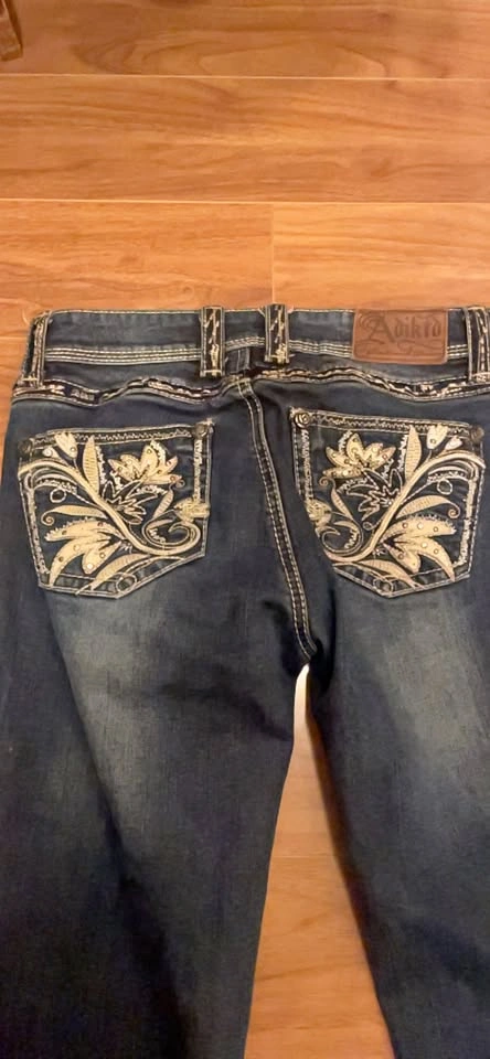 y2k Adikto Embroidered Jeans