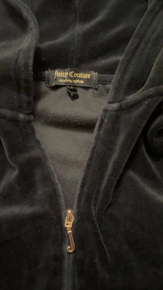 Authentic Black Juicy Couture Zip-Up - photo 3