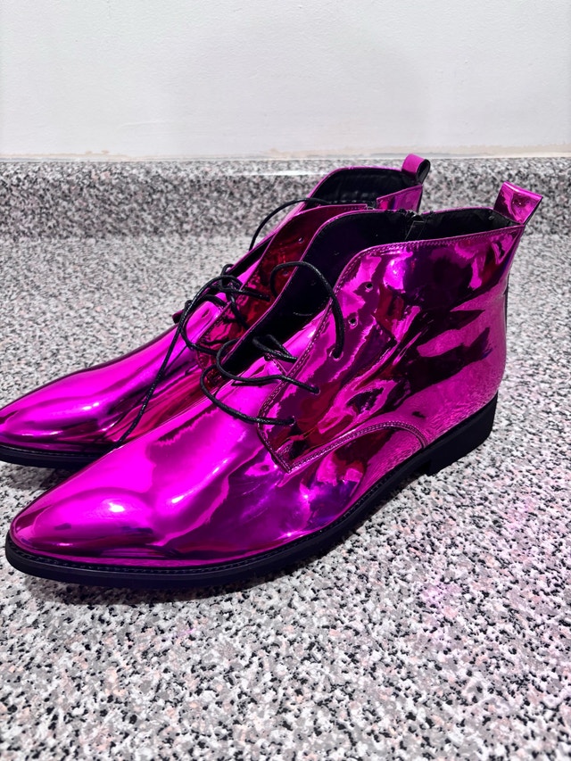 Metallic Pink Ankle Boots - Size 47 - photo 2