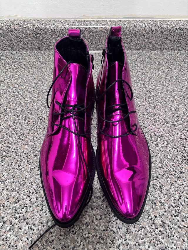 Metallic Pink Ankle Boots - Size 47 - photo 4
