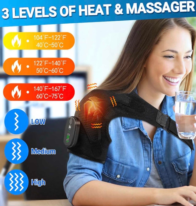 Heating Vibration Massage Shoulder Pad - photo 5