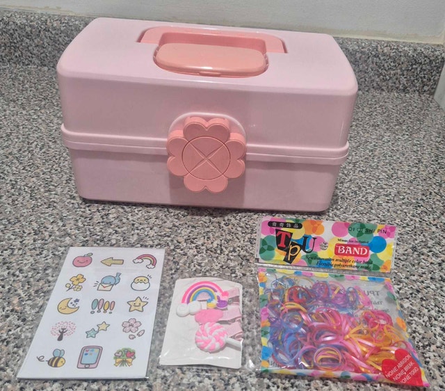 Hair Accessories Box, Vanity Container, Pink - photo 2