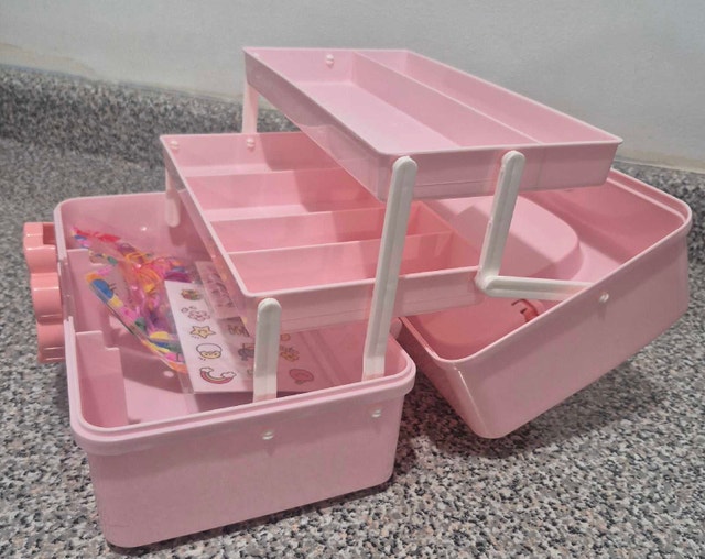 Hair Accessories Box, Vanity Container, Pink - photo 5