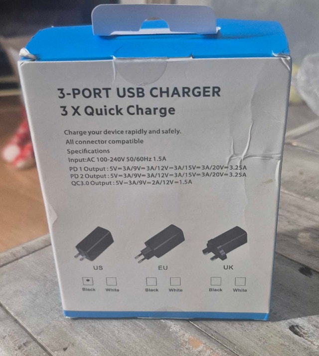65W 3-Port USB Home Charger - photo 2