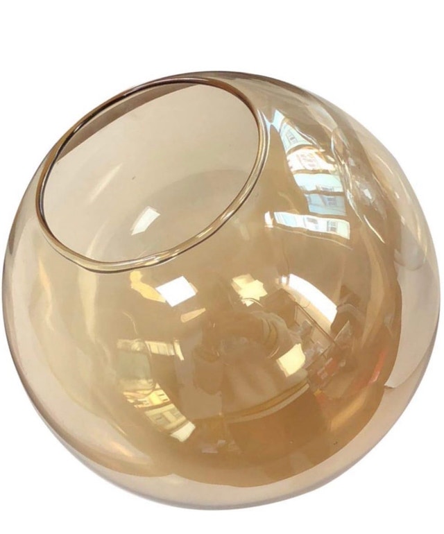 Replacement modern amber Glass Globe Shade