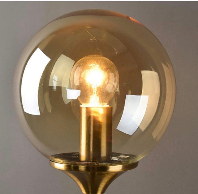 Replacement modern amber Glass Globe Shade - photo 3