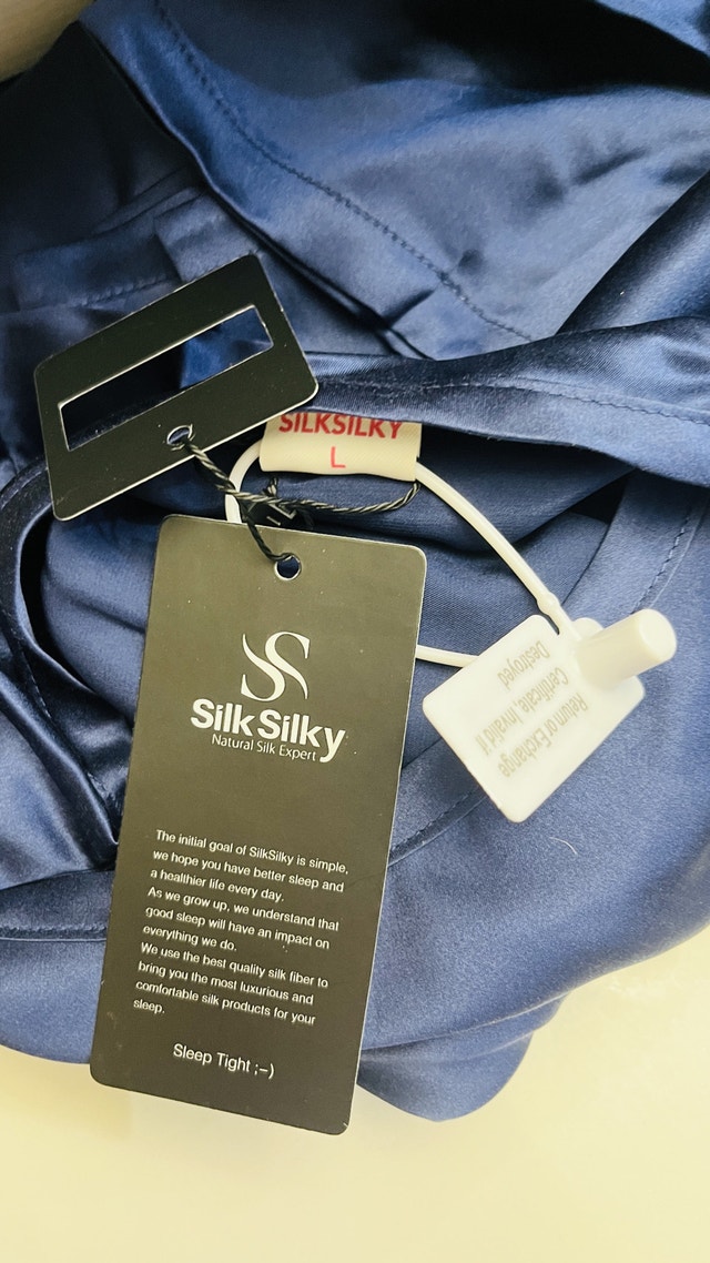 Pure Silk Men's Pajamas Set With Pants-L - photo 4