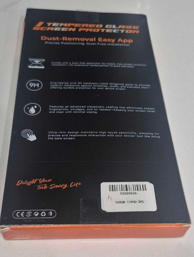 ChubbyCable Tempered Glass Screen Protector 2pk for 17 Pro - photo 2