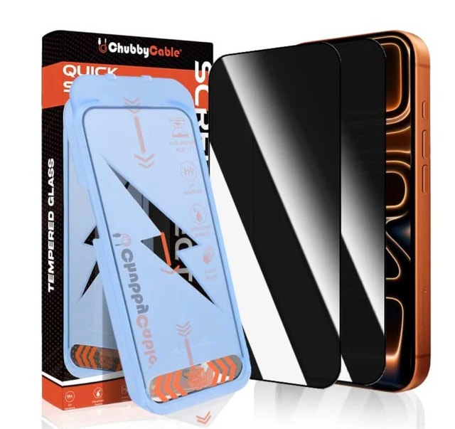 ChubbyCable Tempered Glass Screen Protector 2pk for 17 Pro - photo 3