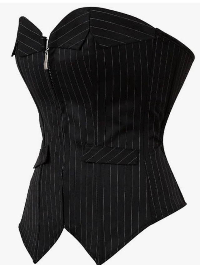 Striped Overbust Corset-Size M