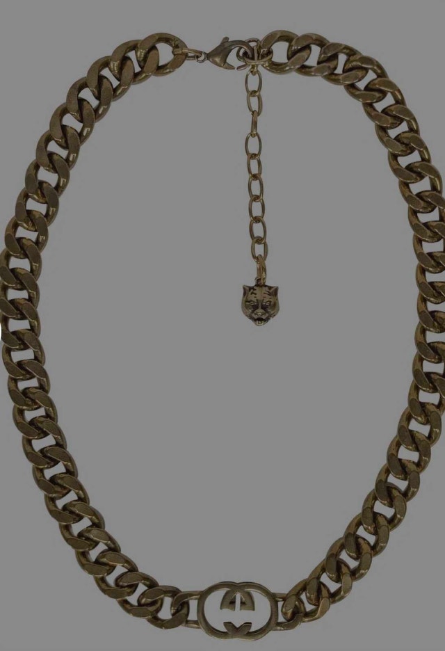 Gucci - Golden Brass Interlocking G Choker Necklace