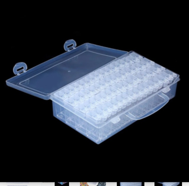 Clear Storage Box with Handle 64 grids!