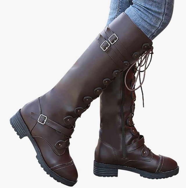 Women's Knee High Boots, Brown, Size 8 - photo 4