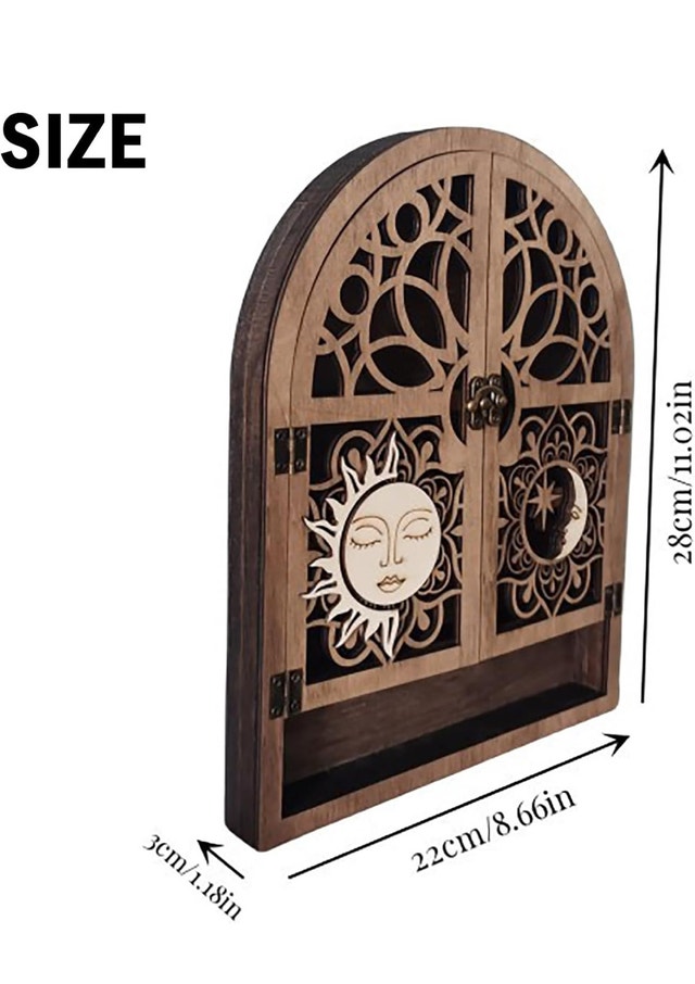 Sun and Moon Shelf Crystal Display Case - photo 2