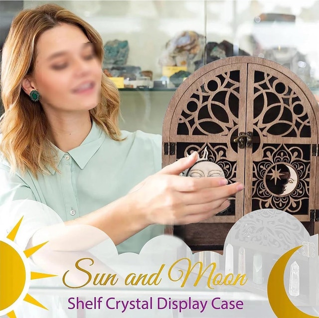 Sun and Moon Shelf Crystal Display Case - photo 3