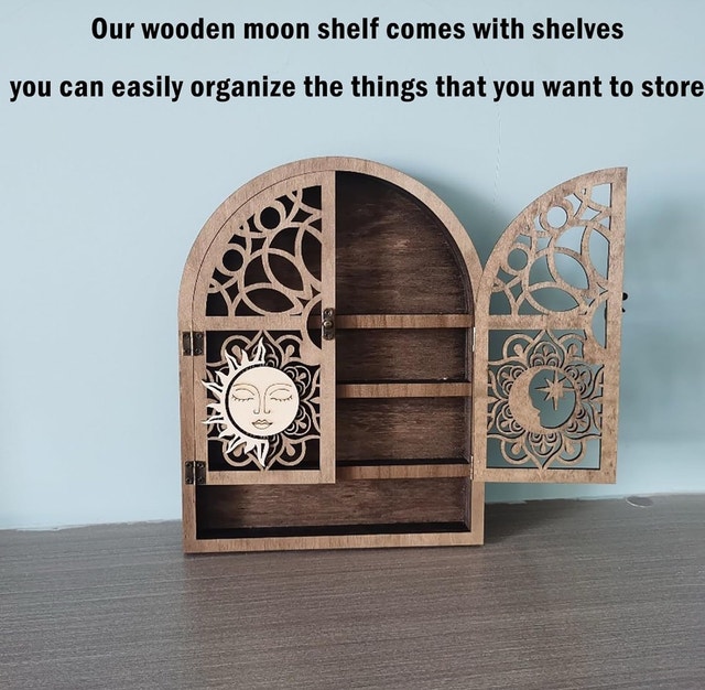 Sun and Moon Shelf Crystal Display Case - photo 5