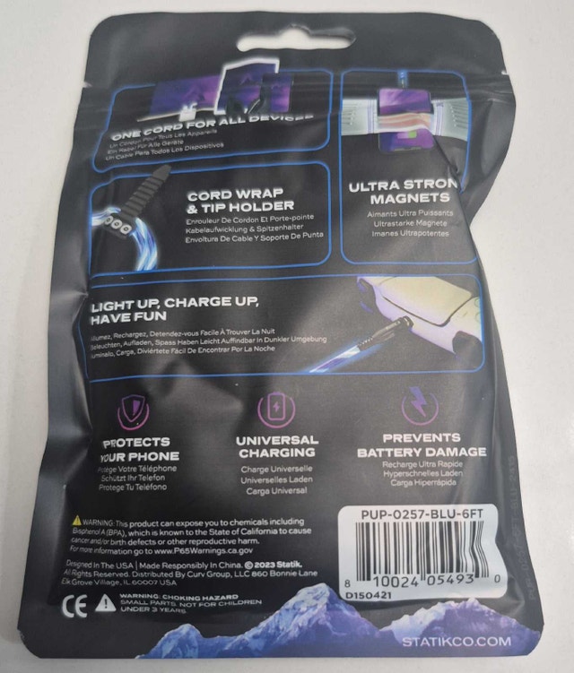 Statik Glo Bright 360 Degree Light Up Charge Cable - photo 2