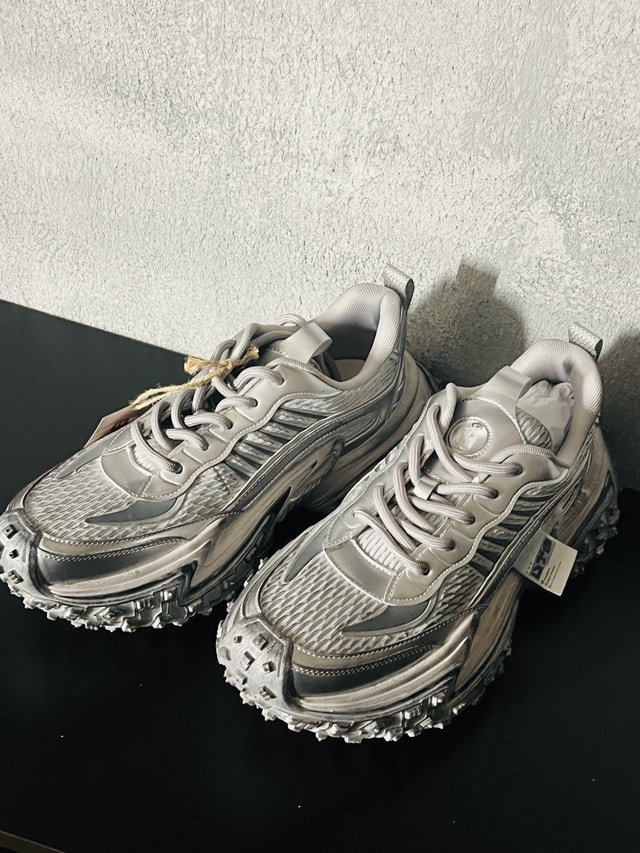 Silver Chunky Sole Sneakers-Size 11 or 12 - photo 5