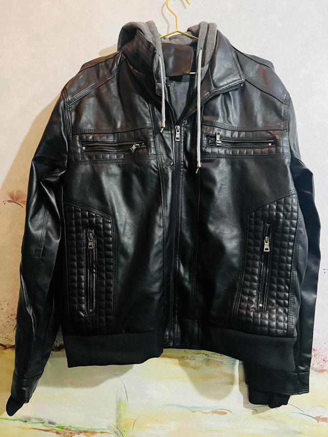 Hooded Bomber Jacket-Size XL