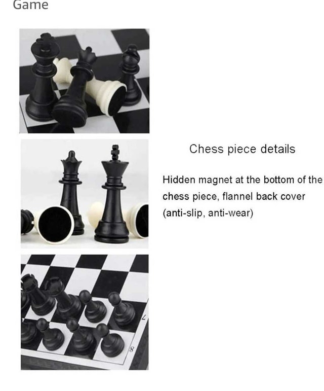 MAGNETIC FOLDING CHESS BOARD - photo 5