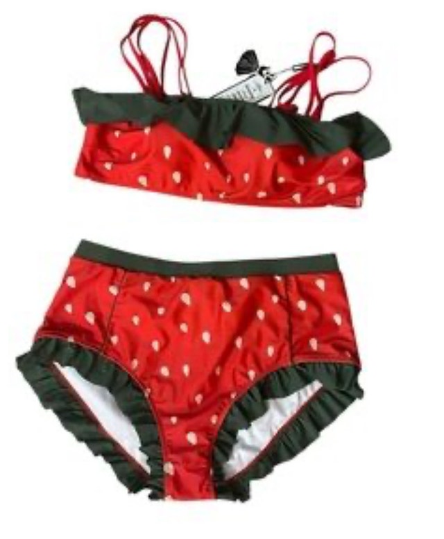 Retro 1950s Cherry Two-Piece Bikini Set- XL