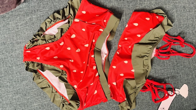 Retro 1950s Cherry Two-Piece Bikini Set- XL - photo 4