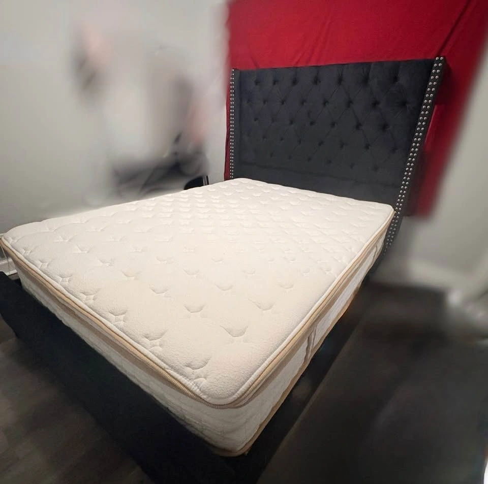 Queen Bedroom Set – Tufted Black Headboard + Mattress - photo 2