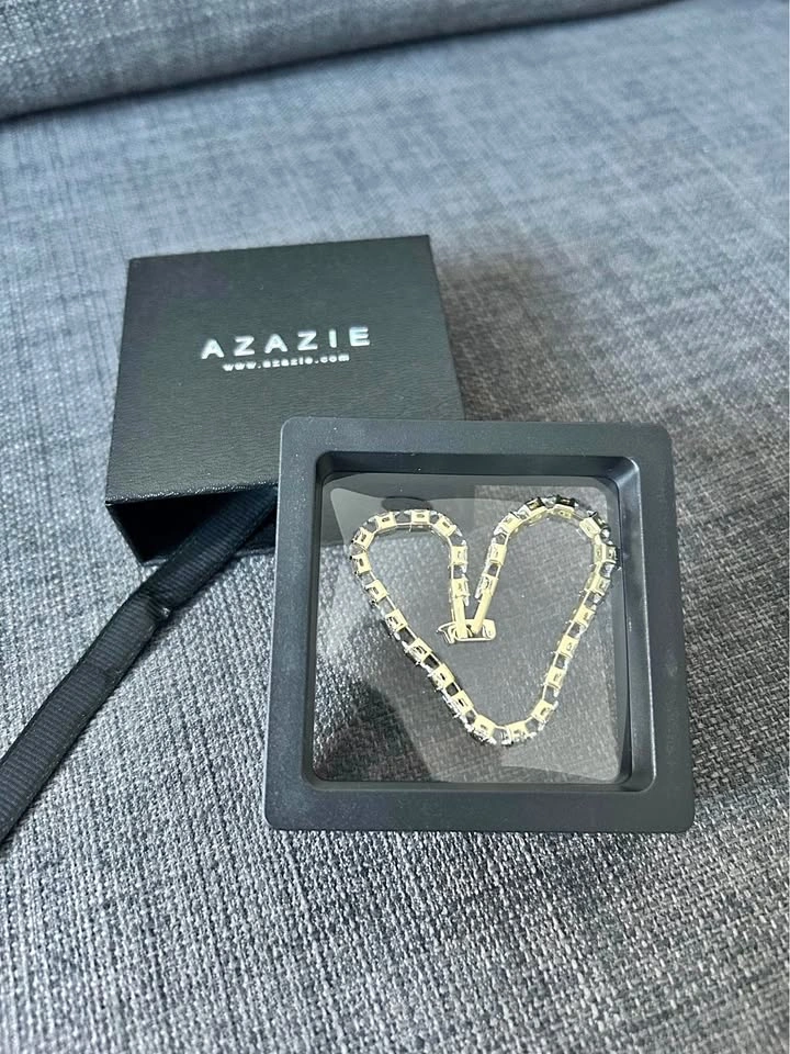 Azazie - Gold Mini Marquise Crystal Tennis Bracelet (BNIB)