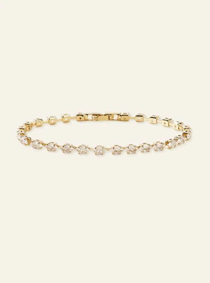 Azazie - Gold Mini Marquise Crystal Tennis Bracelet (BNIB) - photo 3