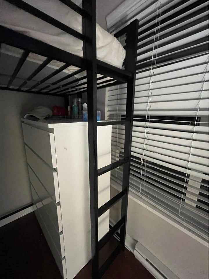 Twin loft bed with desk and side storage - photo 2